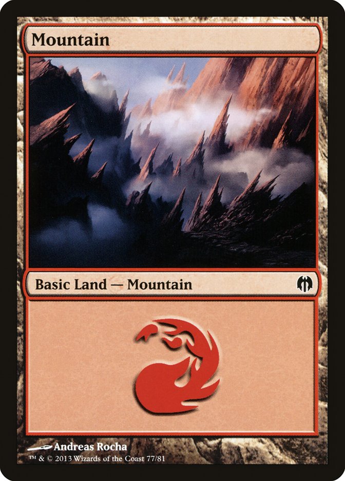 Mountain (77) [Duel Decks: Heroes vs. Monsters] | Cracking-Singles