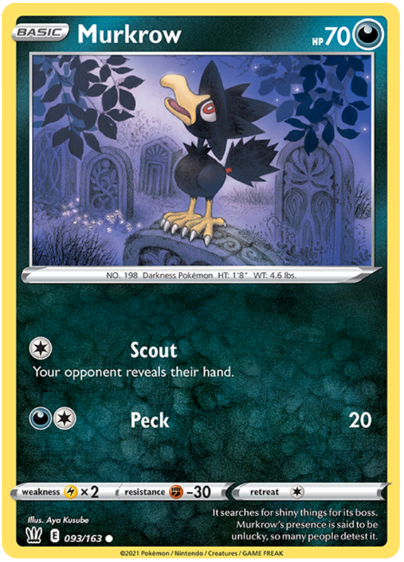 Murkrow (093/163) [Sword & Shield: Battle Styles] | Cracking-Singles