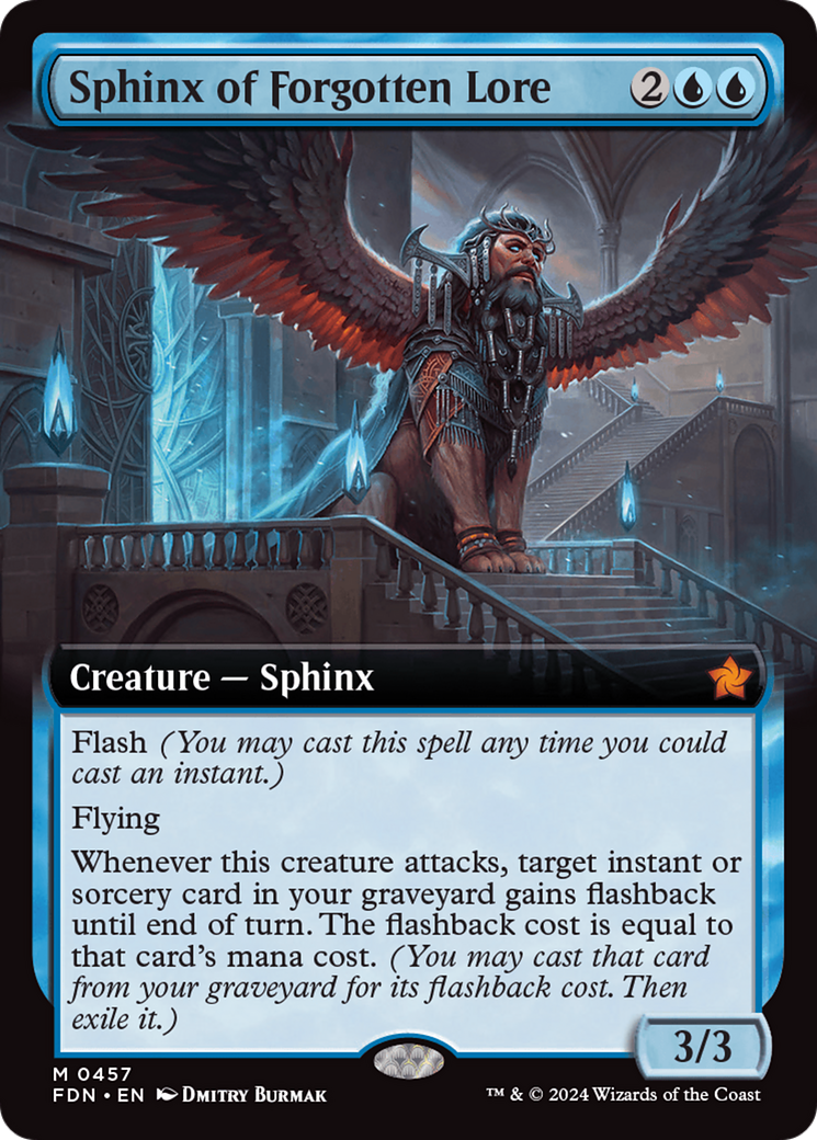 Sphinx of Forgotten Lore (Extended Art) [Foundations] | Cracking-Singles