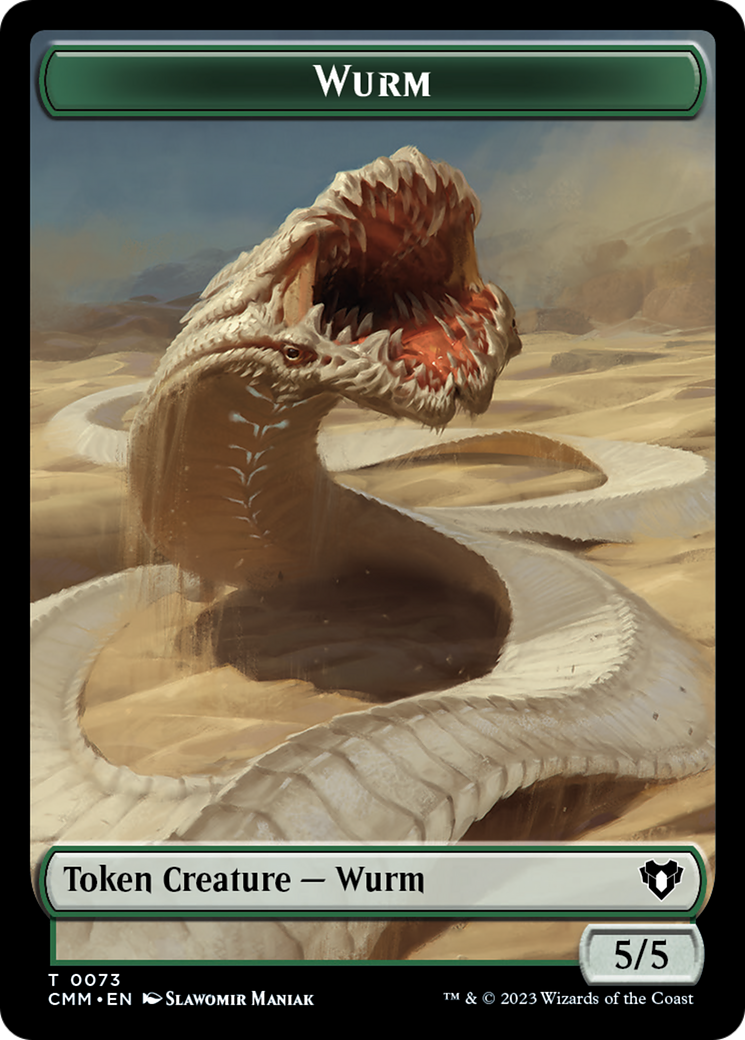 Wurm // Spider Double-Sided Token [Commander Masters Tokens] | Cracking-Singles