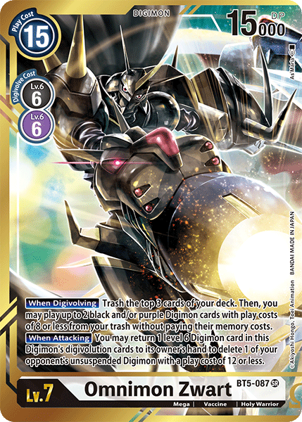 Omnimon Zwart [BT5-087] (Alternate Art - As'Maria) [Battle of Omni] | Cracking-Singles