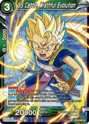 SS Cabba, Wrathful Evolution (BT16-059) [Realm of the Gods] | Cracking-Singles