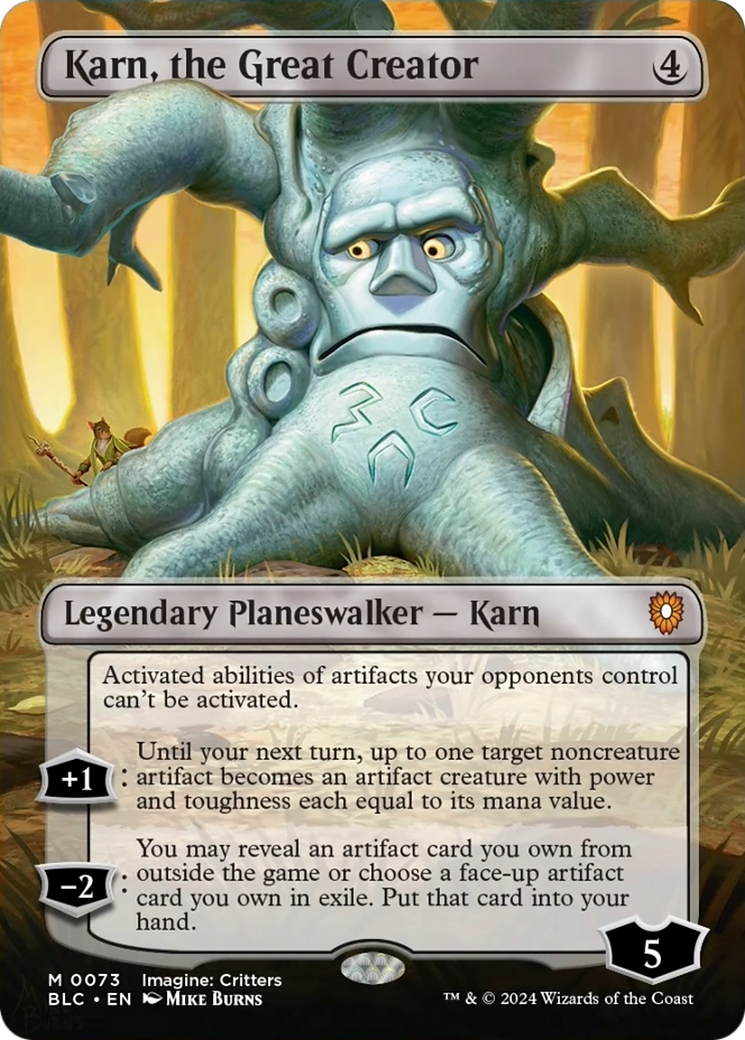 Karn, the Great Creator (Borderless) [Bloomburrow Commander] | Cracking-Singles