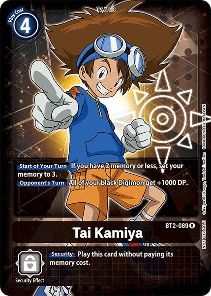 Tai Kamiya [BT2-089] (Official Tournament Pack Vol.3) [Release Special Booster Promos] | Cracking-Singles