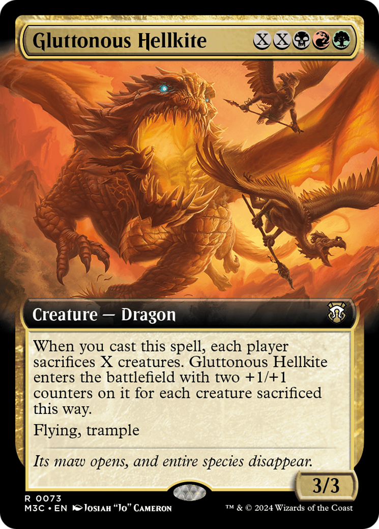 Gluttonous Hellkite (Extended Art) [Modern Horizons 3 Commander] | Cracking-Singles