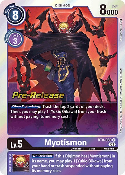 Myotismon [BT8-080] [New Awakening Pre-Release Cards] | Cracking-Singles