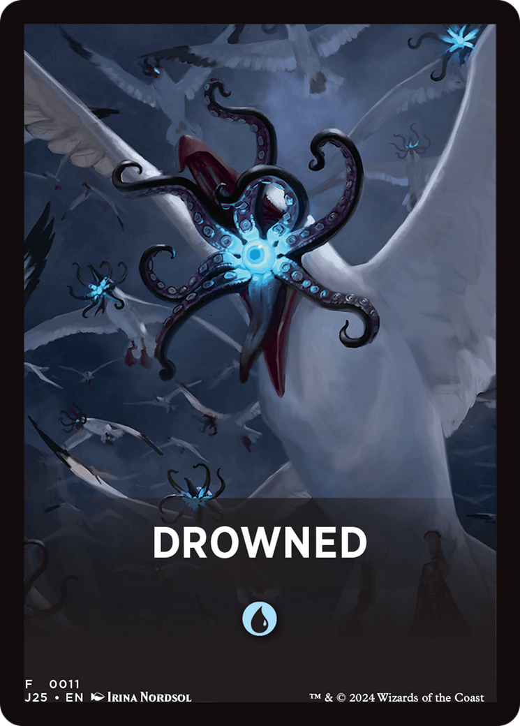 Drowned Theme Card [Foundations Jumpstart Front Cards] | Cracking-Singles