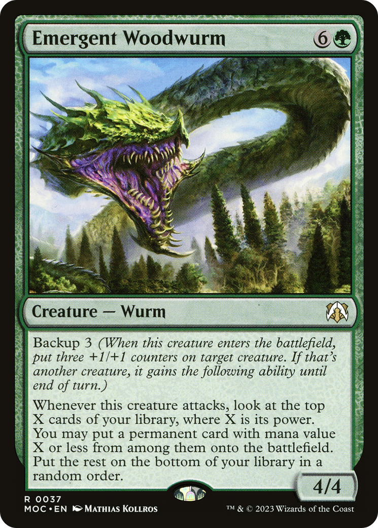 Emergent Woodwurm [March of the Machine Commander] | Cracking-Singles