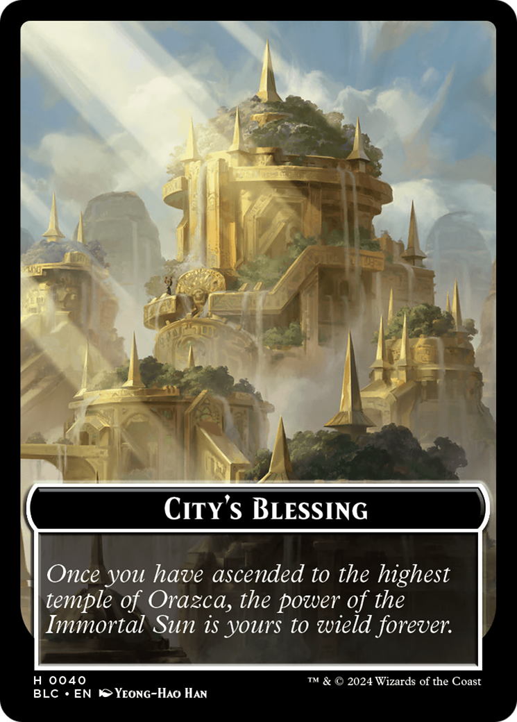 Hamster // City's Blessing Double-Sided Token [Bloomburrow Commander Tokens] | Cracking-Singles