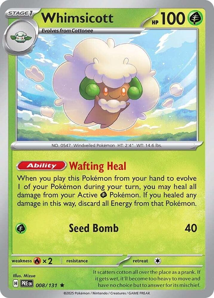 Whimsicott (008/131) [Scarlet & Violet: Prismatic Evolutions] | Cracking-Singles