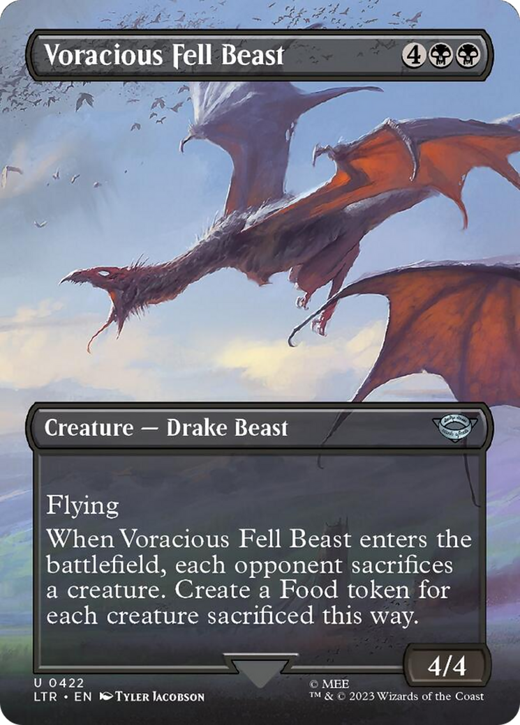 Voracious Fell Beast (Borderless Alternate Art) [The Lord of the Rings: Tales of Middle-Earth] | Cracking-Singles