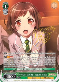 "Always Starting" Tsugumi Hazawa (BD/W54-E031SPa SP) [BanG Dream! Girls Band Party!] | Cracking-Singles