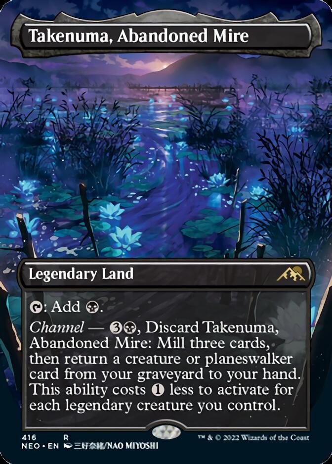 Takenuma, Abandoned Mire (Borderless Alternate Art) [Kamigawa: Neon Dynasty] | Cracking-Singles