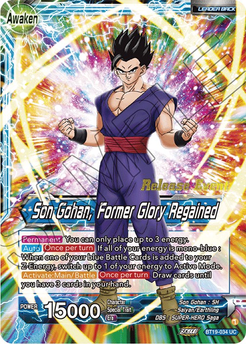 Son Gohan // Son Gohan, Former Glory Regained (Fighter's Ambition Holiday Pack) (BT19-034) [Tournament Promotion Cards] | Cracking-Singles