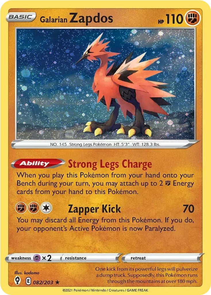 Galarian Zapdos (082/203) (Cosmos Holo) [Sword & Shield: Evolving Skies] | Cracking-Singles