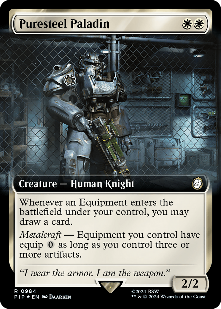 Puresteel Paladin (Extended Art) (Surge Foil) [Fallout] | Cracking-Singles