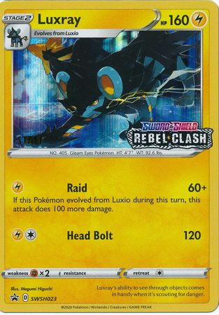 Luxray (SWSH023) (Staff Prerelease Promo) [Sword & Shield: Black Star Promos] | Cracking-Singles