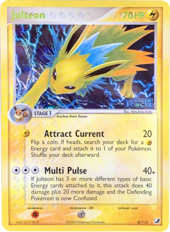 Jolteon (8/115) (Stamped) [EX: Unseen Forces] | Cracking-Singles