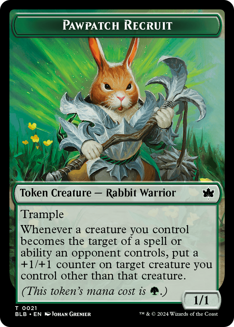 Pawpatch Recruit Token [Bloomburrow Tokens] | Cracking-Singles