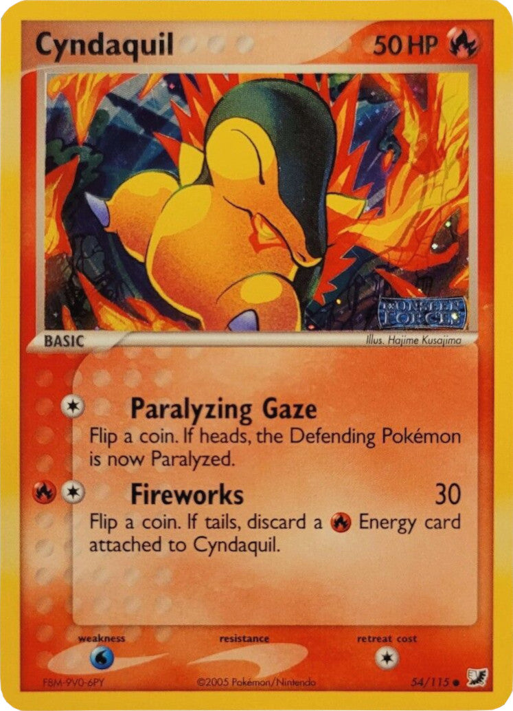 Cyndaquil (54/115) (Stamped) [EX: Unseen Forces] | Cracking-Singles