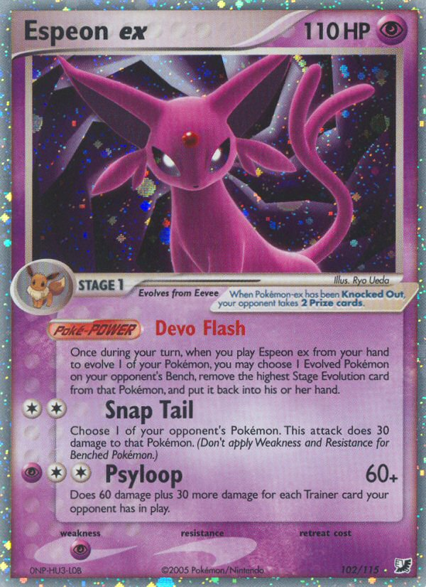 Espeon ex (102/115) [EX: Unseen Forces] | Cracking-Singles