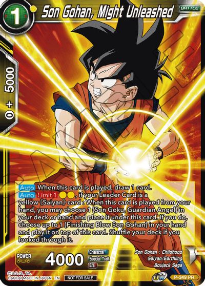 Son Gohan, Might Unleashed (P-349) [Tournament Promotion Cards] | Cracking-Singles