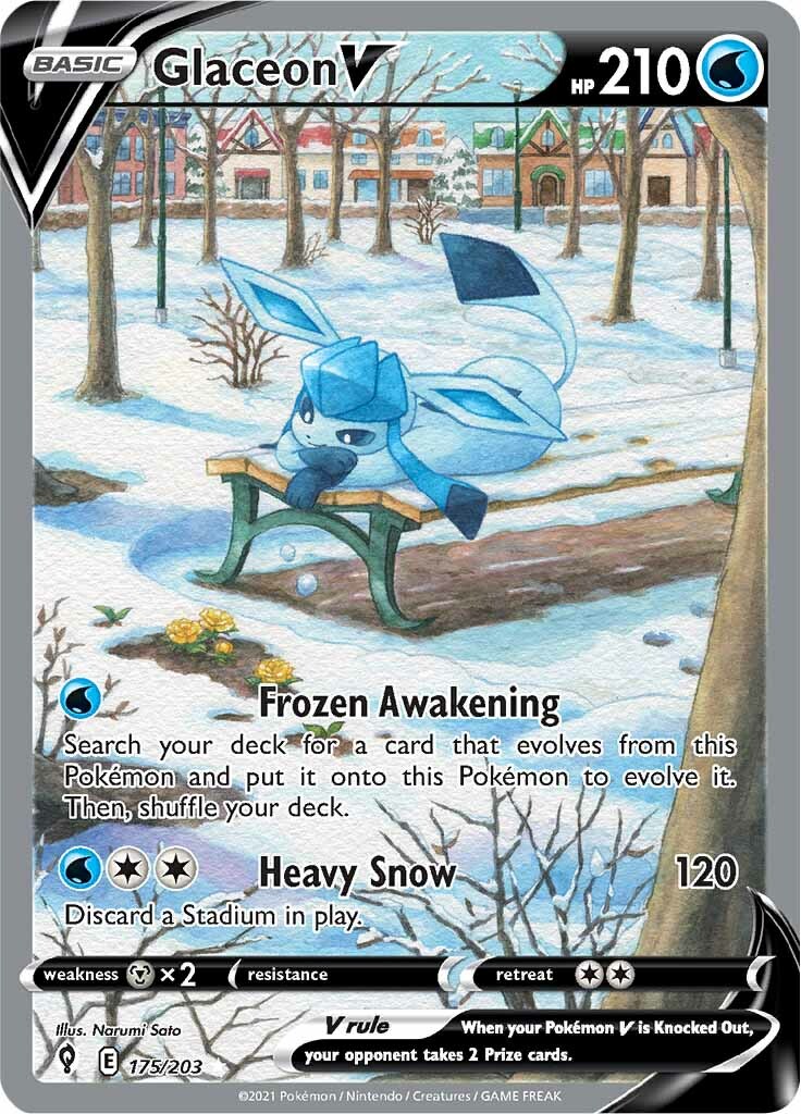 Glaceon V (175/203) [Sword & Shield: Evolving Skies] | Cracking-Singles