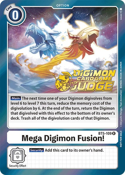 Mega Digimon Fusion! [BT5-109] (Judge Pack 1) [Battle of Omni Promos] | Cracking-Singles