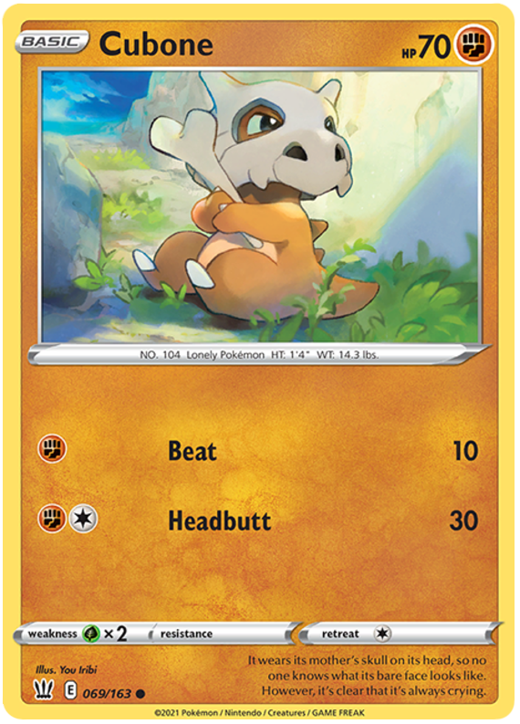 Cubone (069/163) [Sword & Shield: Battle Styles] | Cracking-Singles