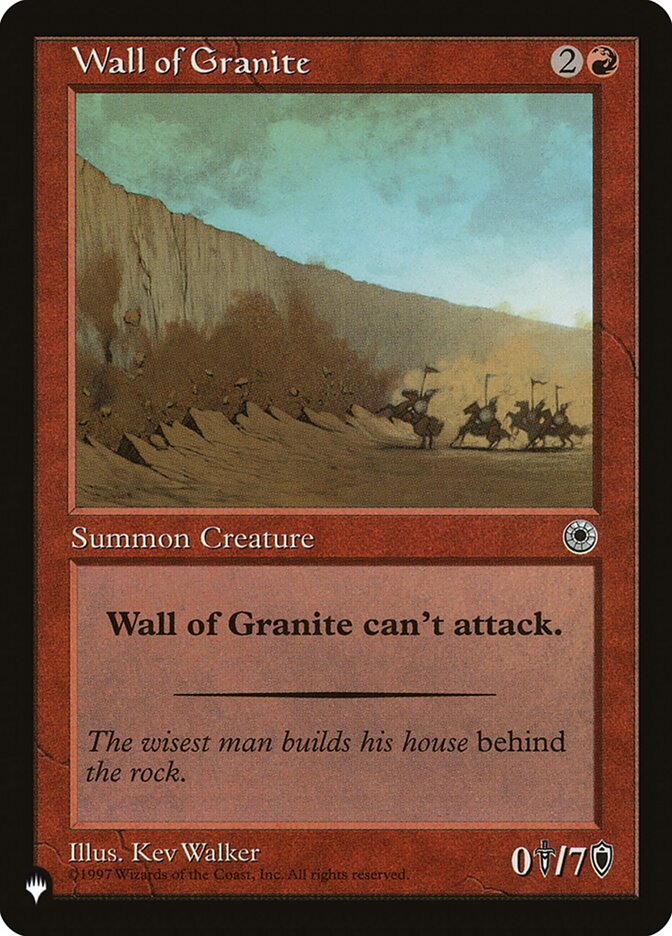 Wall of Granite [The List] | Cracking-Singles