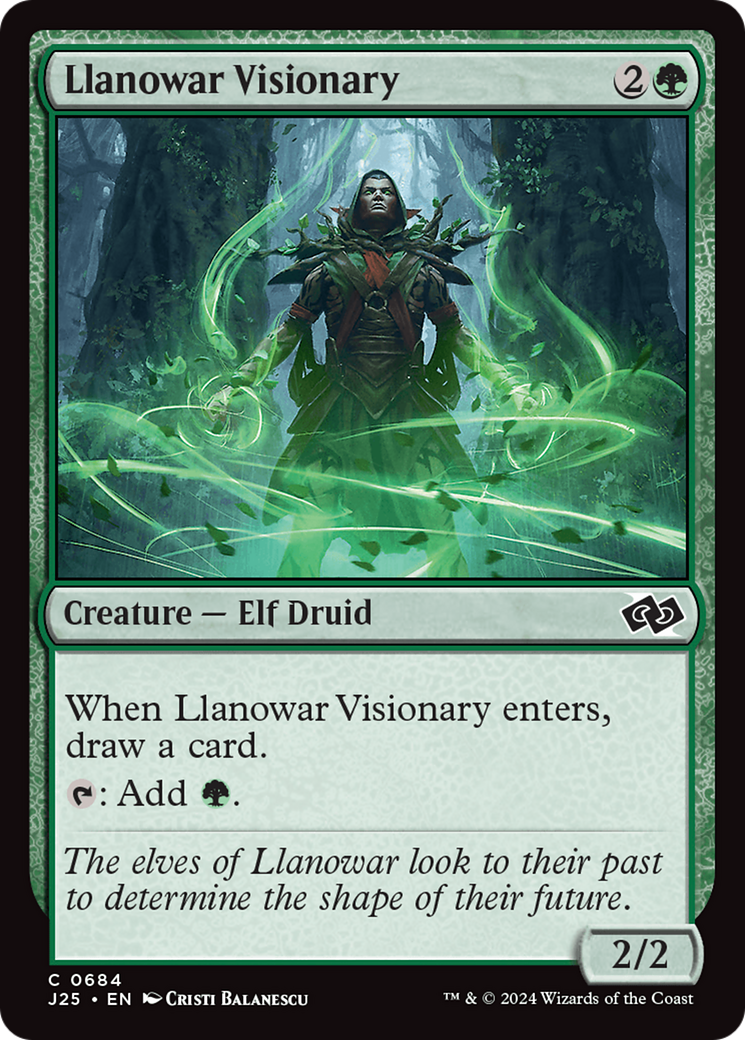 Llanowar Visionary [Foundations Jumpstart] | Cracking-Singles