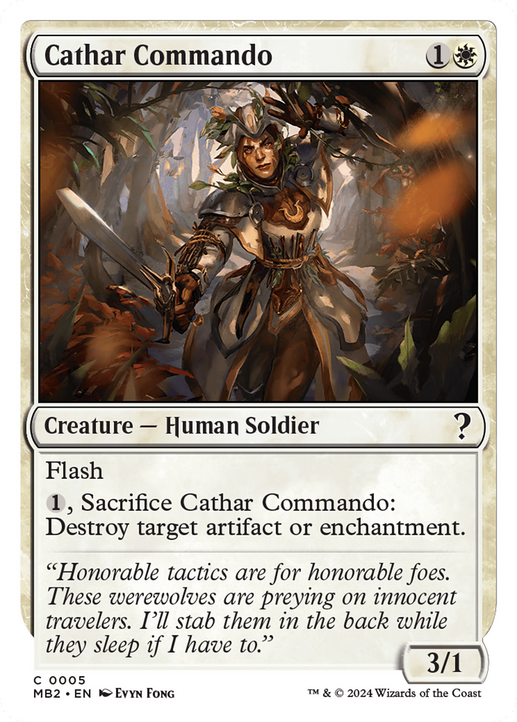 Cathar Commando (White Border) [Mystery Booster 2] | Cracking-Singles