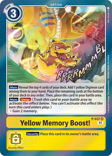 Yellow Memory Boost! [P-037] [Promotional Cards] | Cracking-Singles