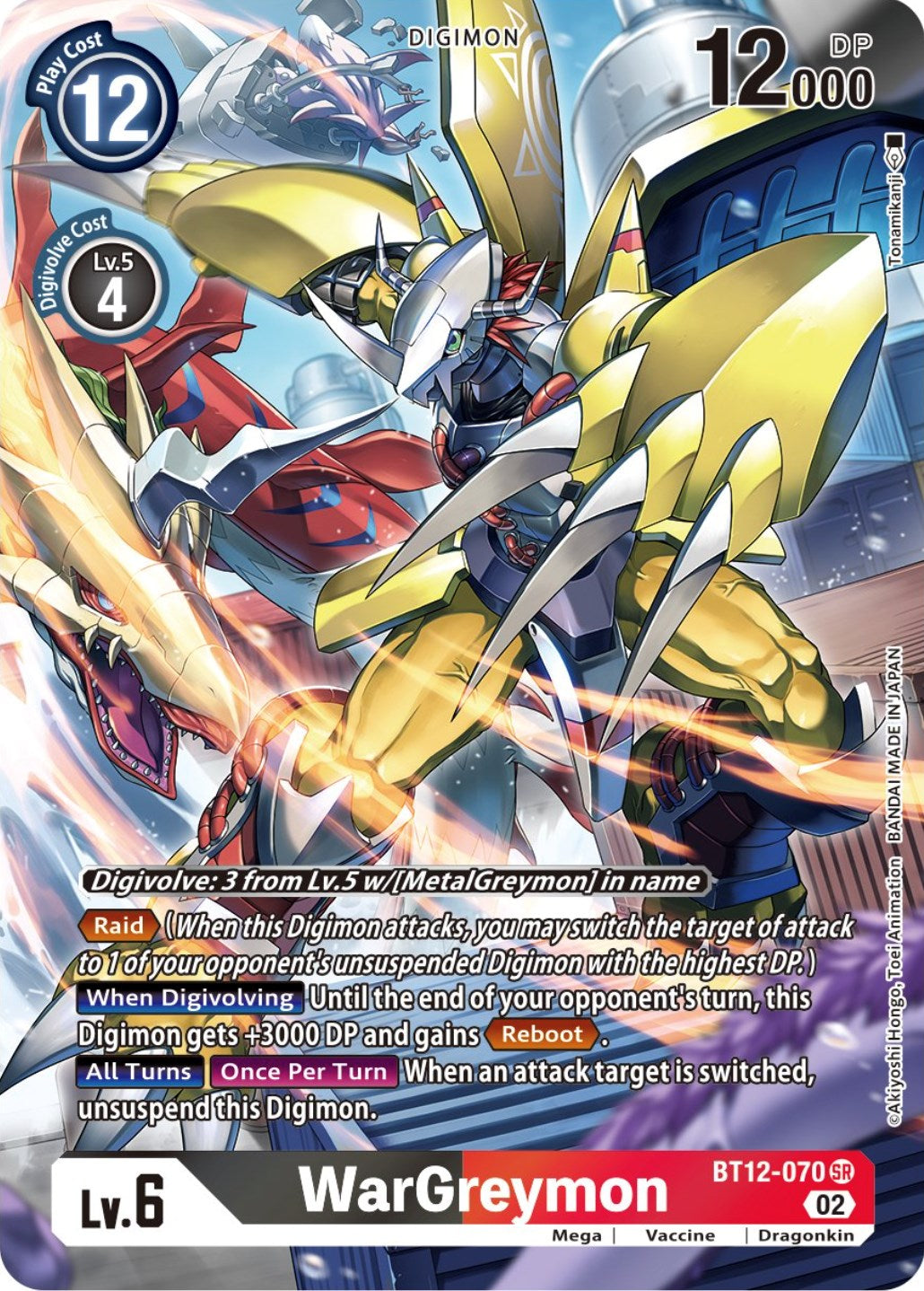 WarGreymon [BT12-070] (Alternate Art) [Across Time] | Cracking-Singles