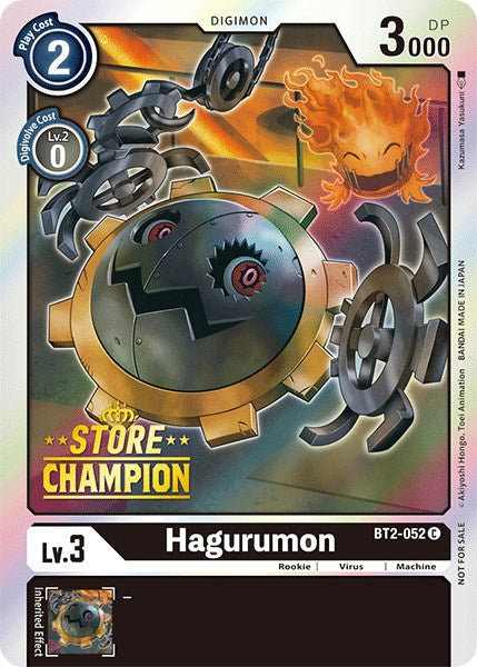 Hagurumon [BT2-052] (Store Champion) [Release Special Booster Promos] | Cracking-Singles