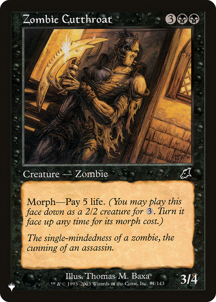 Zombie Cutthroat [The List Reprints] | Cracking-Singles