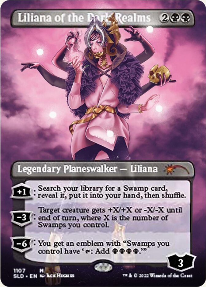 Liliana of the Dark Realms (Borderless) [Secret Lair Drop Series] | Cracking-Singles