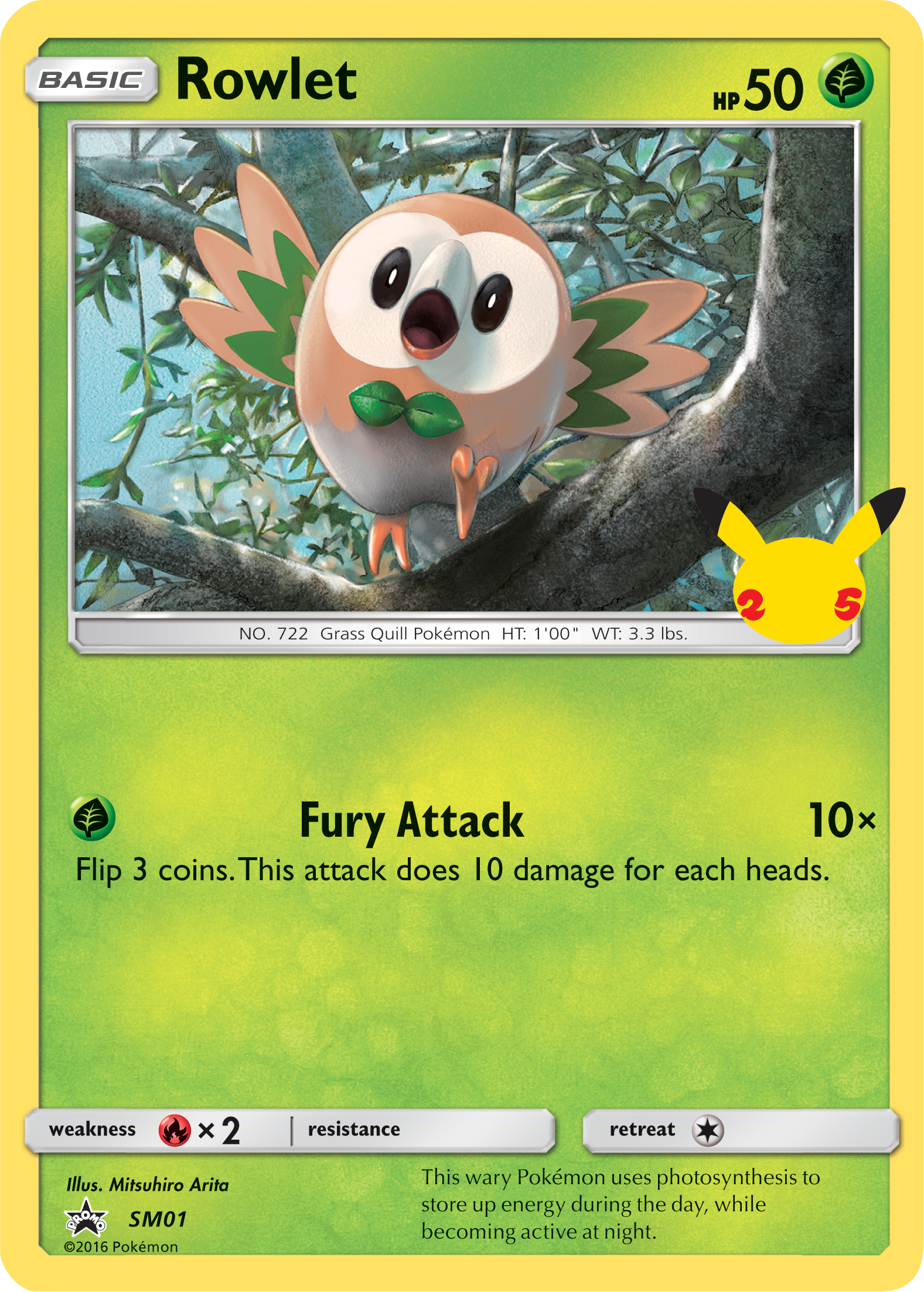 Rowlet (SM01) (Jumbo Card) [First Partner Pack] | Cracking-Singles