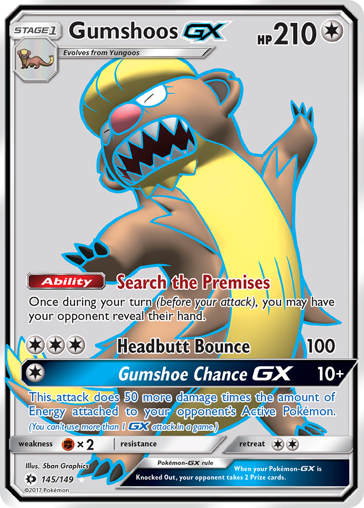 Gumshoos GX (145/149) [Sun & Moon: Base Set] | Cracking-Singles