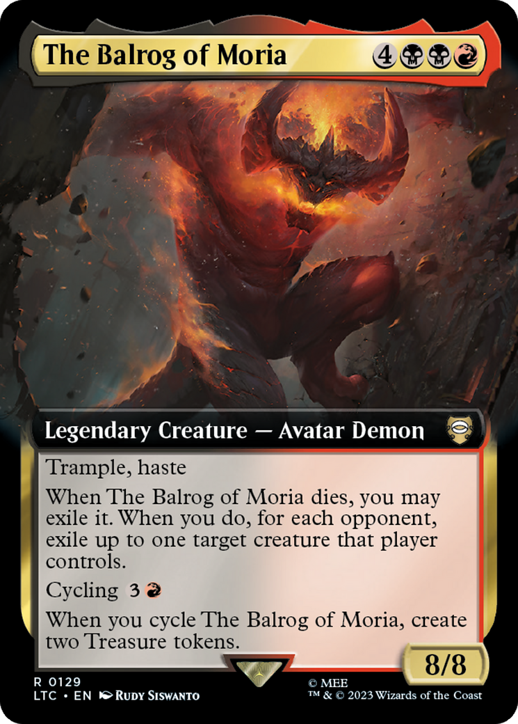 The Balrog of Moria (Extended Art) [The Lord of the Rings: Tales of Middle-Earth Commander] | Cracking-Singles