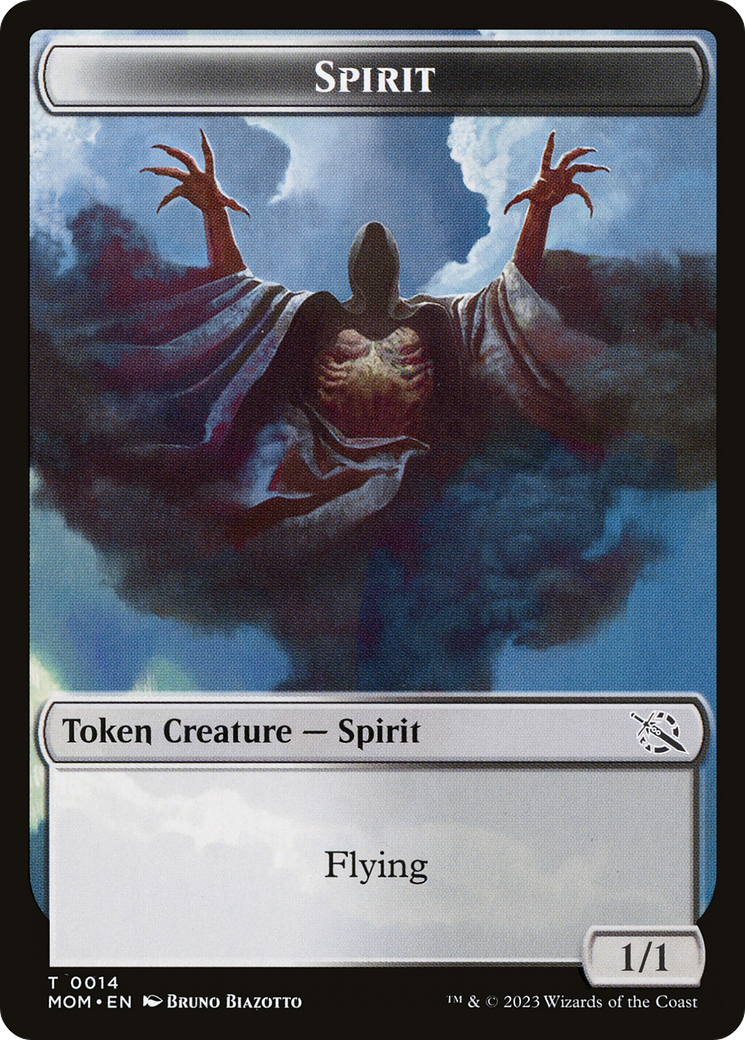 Monk // Spirit (14) Double-Sided Token [March of the Machine Tokens] | Cracking-Singles