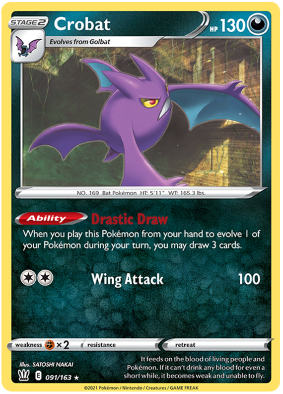 Crobat (091/163) (Theme Deck Exclusive) [Sword & Shield: Battle Styles] | Cracking-Singles