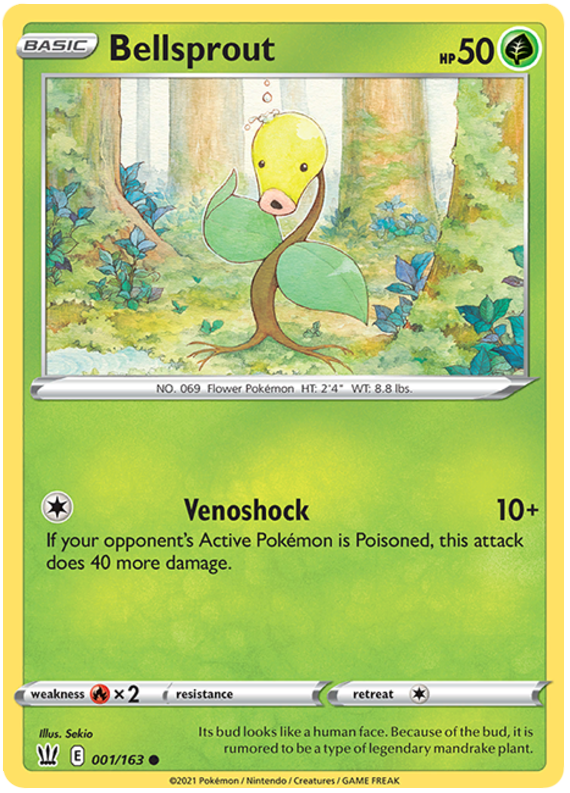 Bellsprout (001/163) [Sword & Shield: Battle Styles] | Cracking-Singles