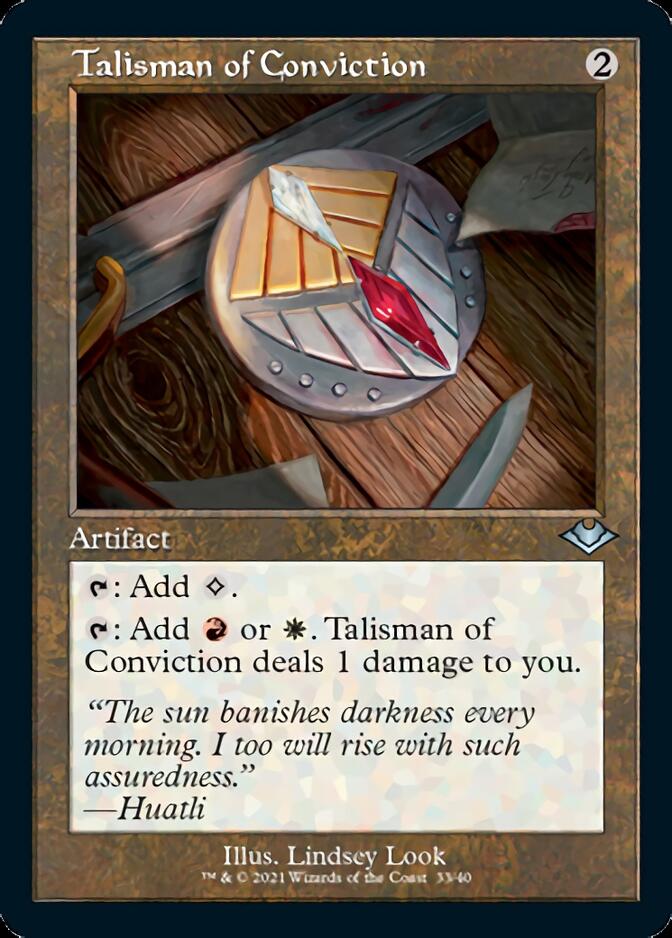 Talisman of Conviction (Retro Foil Etched) [Modern Horizons] | Cracking-Singles