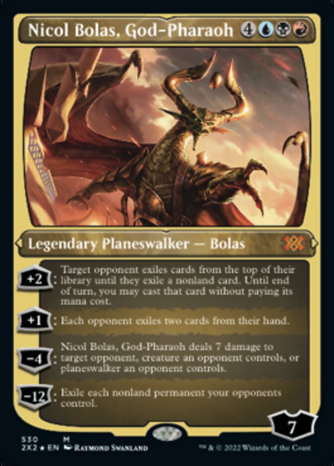 Nicol Bolas, God-Pharaoh (Foil Etched) [Double Masters 2022] | Cracking-Singles