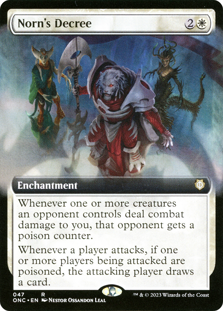 Norn's Decree (Extended Art) [Phyrexia: All Will Be One Commander] | Cracking-Singles