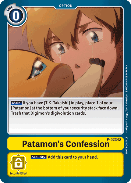 Patamon's Confession [P-023] [Promotional Cards] | Cracking-Singles