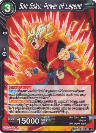 Son Goku, Power of Legend (BT10-128) [Rise of the Unison Warrior 2nd Edition] | Cracking-Singles