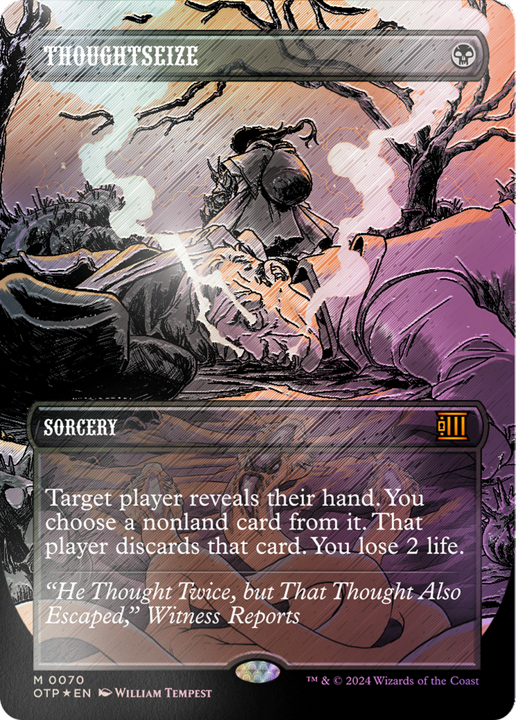 Thoughtseize (Textured Foil) [Outlaws of Thunder Junction: Breaking News] | Cracking-Singles