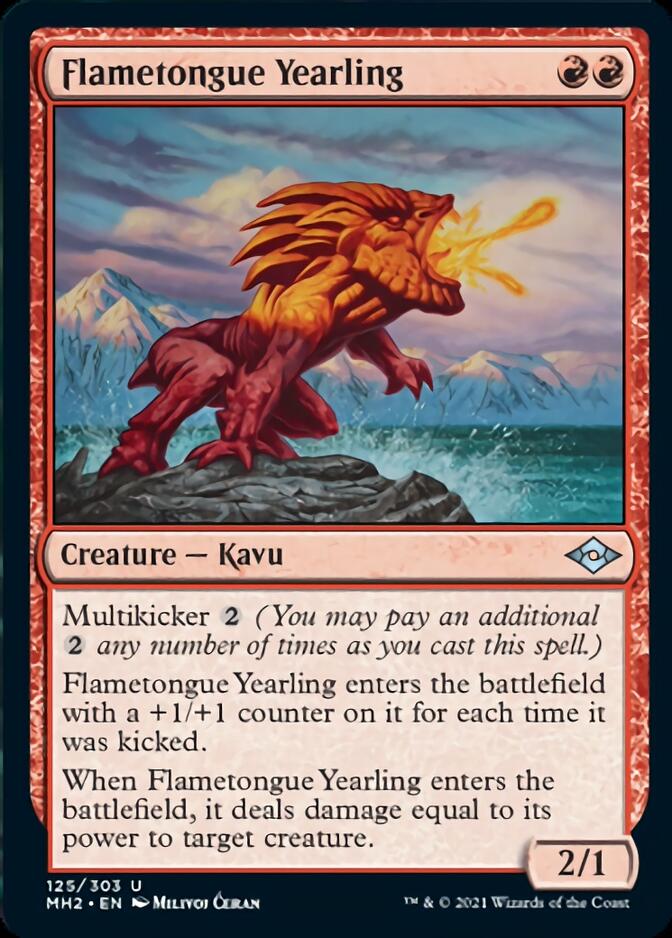 Flametongue Yearling [Modern Horizons 2] | Cracking-Singles